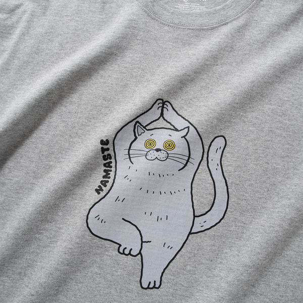 (ZT1730) Namaste Cat Graphic Tee
