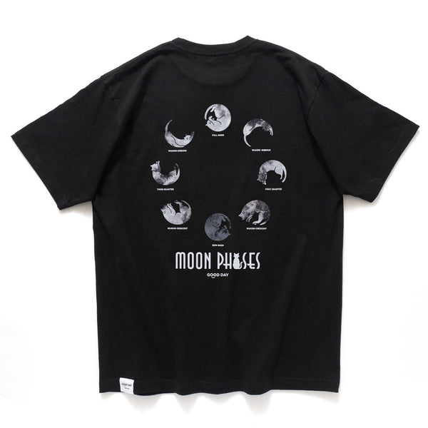 (ZT1654) Cat Moon Phases Graphic Tee