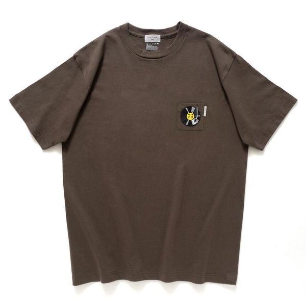 (ZT1810) Vinyl Record Embroidery Tee