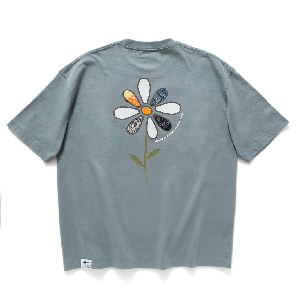 (ZT1139) Daisy Patchwork Pocket Tee