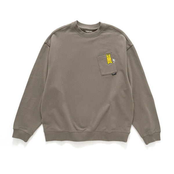 (ZW433) Wet Floor Sign Embroidery Sweater