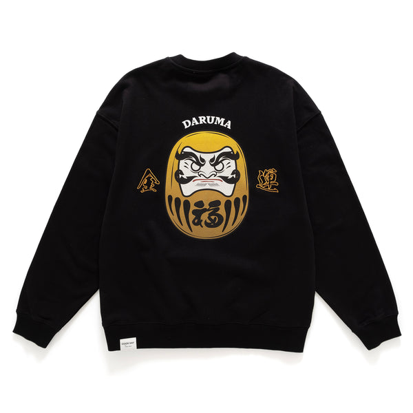(ZW448) Daruma Graphic Embroidery Sweater