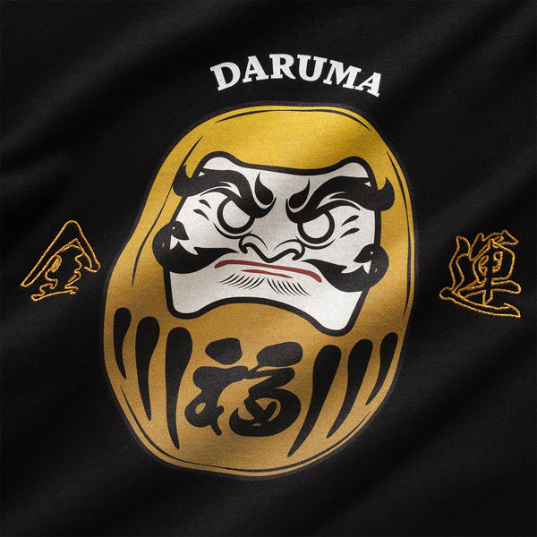 (ZW448) Daruma Graphic Embroidery Sweater
