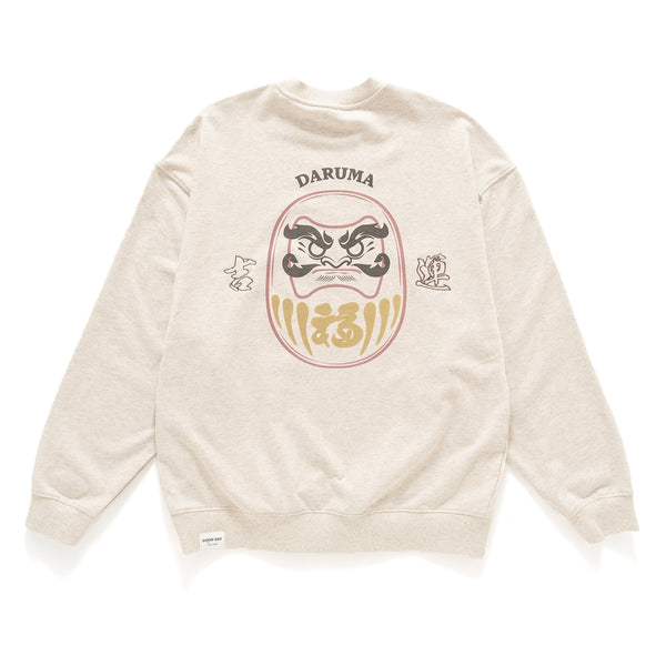 (ZW448) Daruma Graphic Embroidery Sweater