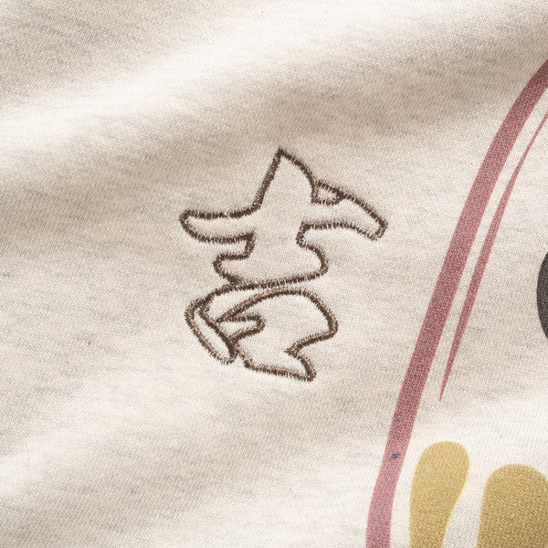 (ZW448) Daruma Graphic Embroidery Sweater