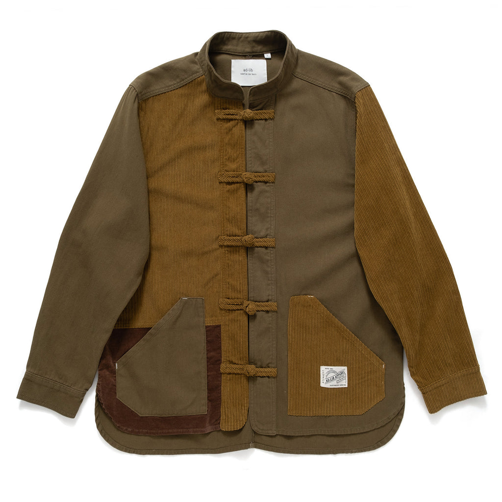 (YJ306) Patchwork Mandarin Jacket