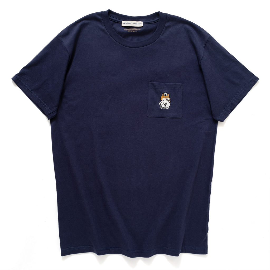 (EX405) Onigiri Embroidery Pocket Tee