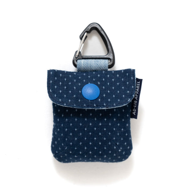 (YB415) Embroidered Indigo AirPods Pocket