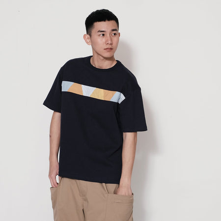 (TP999) Contrast Patchwork Tee