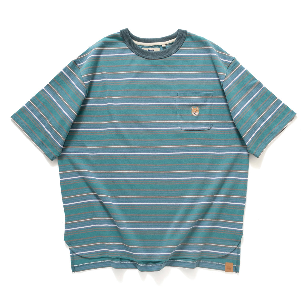 (TP959) Oversize Stripe Pocket Tee