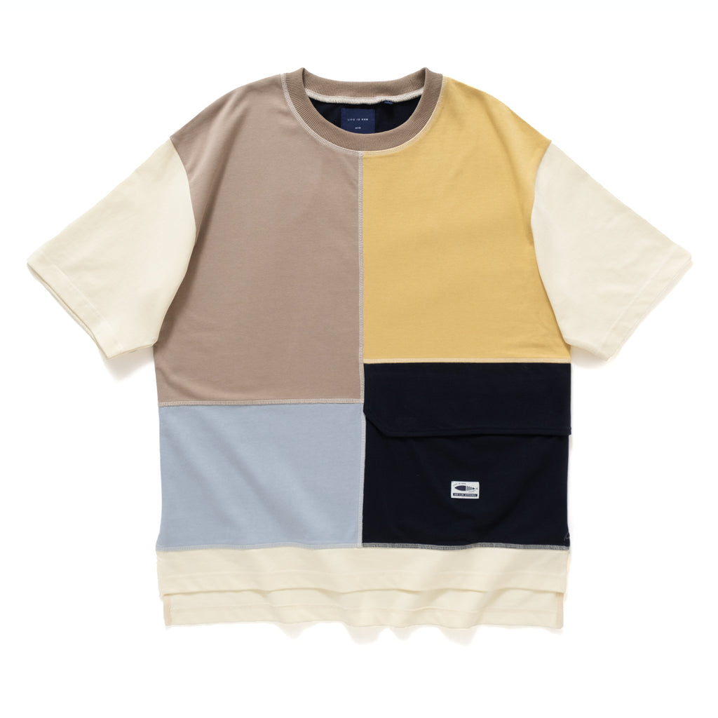 (YT1015) Colorblock Oversize Tee