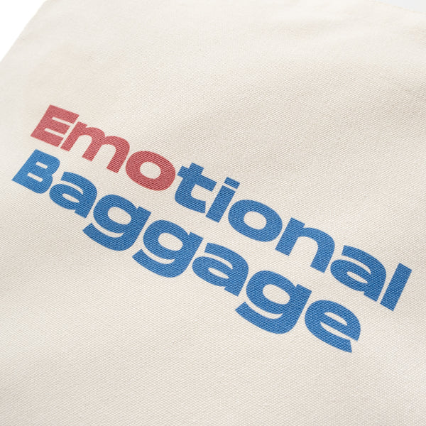 (ZB436) Emotional Baggage Slogan Tote Bag