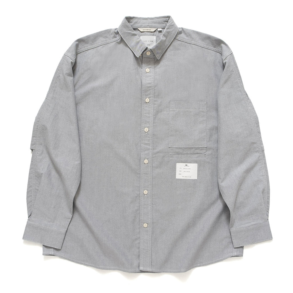 (YS230) Loose Fit Double Pocket Shirt