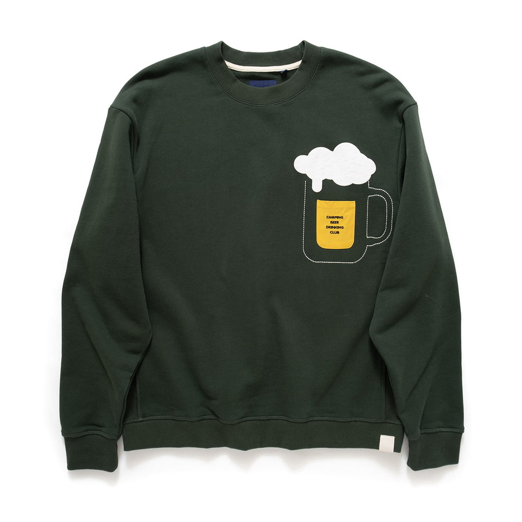 (SW318) Beer Graphic Stitching Sweater
