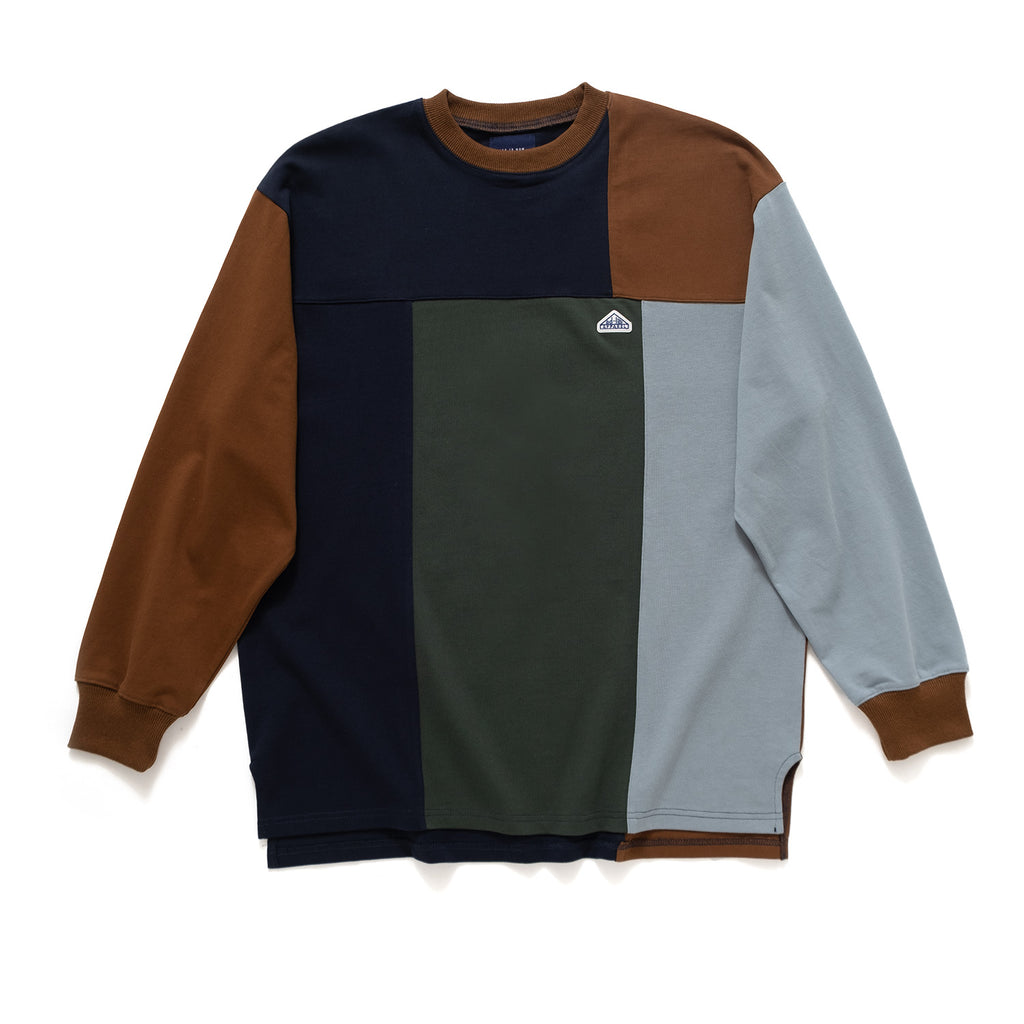 (YT858) Colorblock Long Sleeve Tee