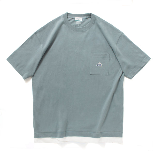 (ZT321) Fake Layer Heavyweight Pocket Tee