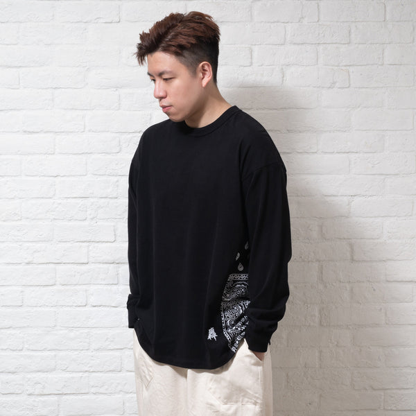 (EX274) Paisley Patchwork Long Sleeve Tee