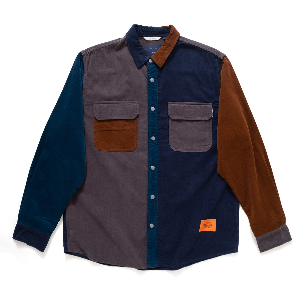 (ST213) Crazy Patch Corduroy Shirt