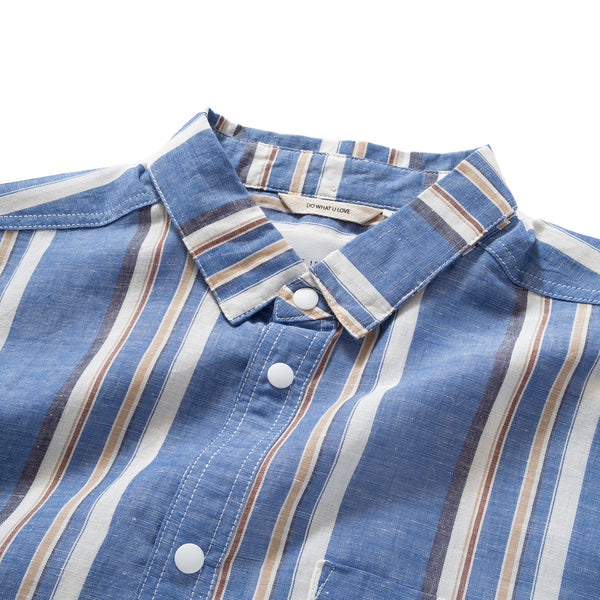 (ST252) Linen Stripe Shirt