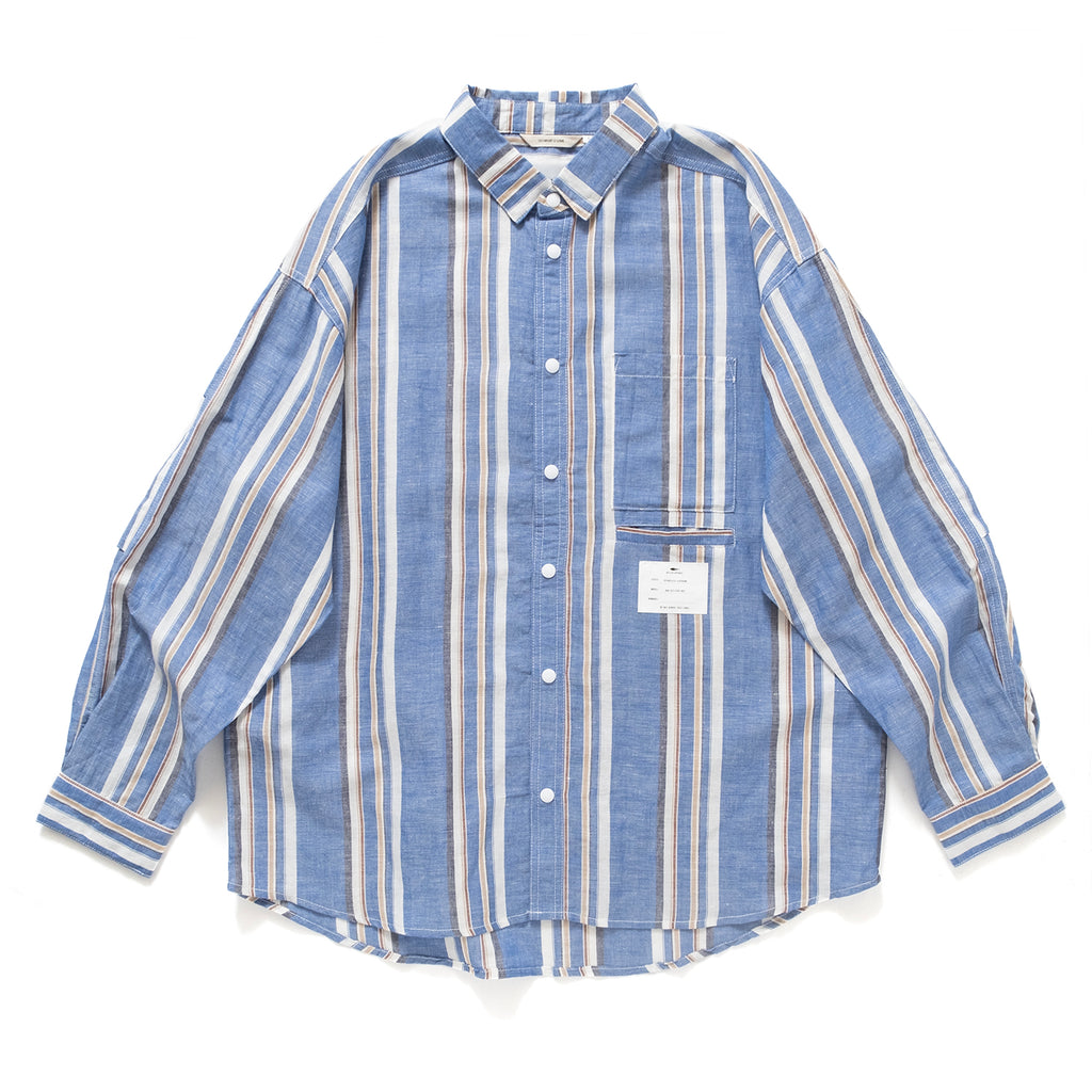 (ST252) Linen Stripe Shirt