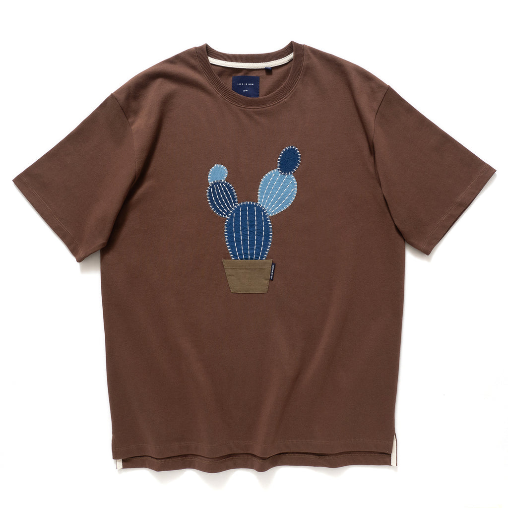(TP527) Mix Fabric Patchwork Graphic Tee