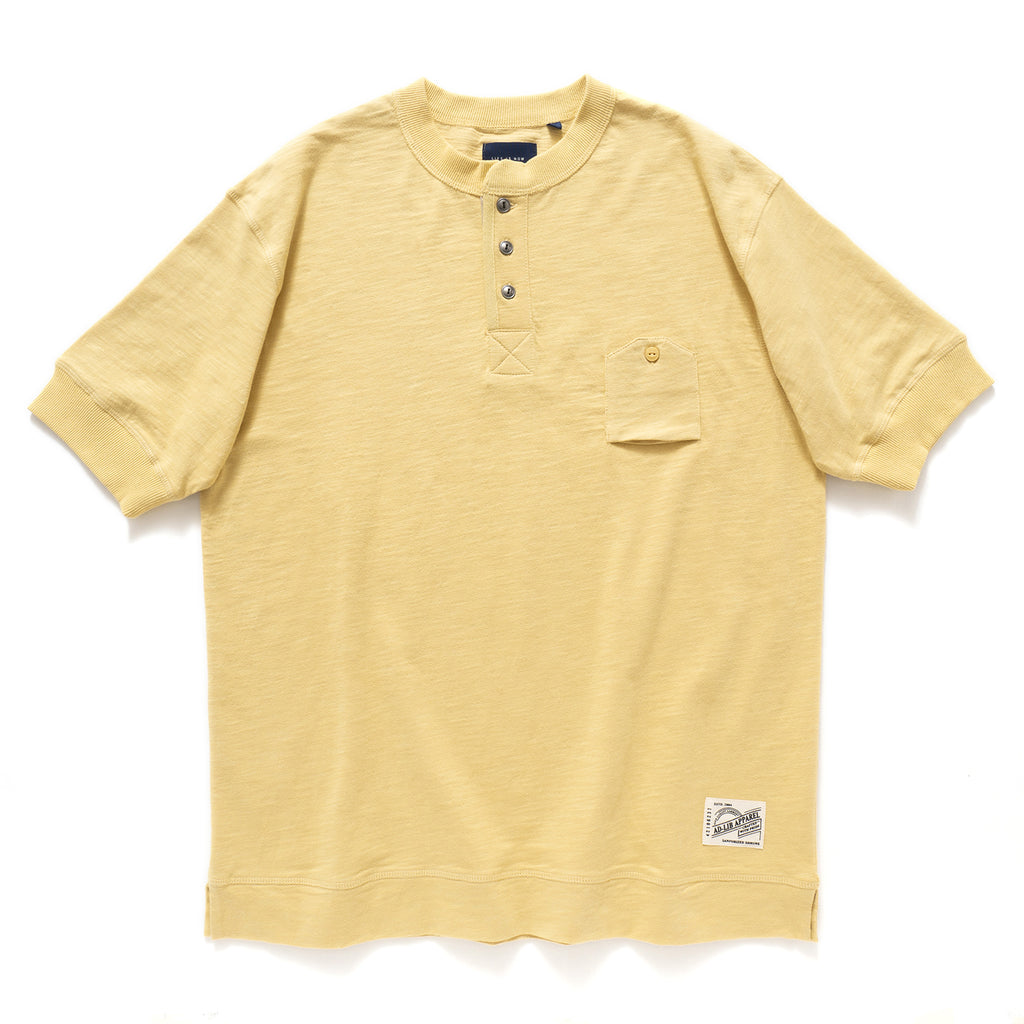 (TP549) Heavyweight Henley Neck Tee