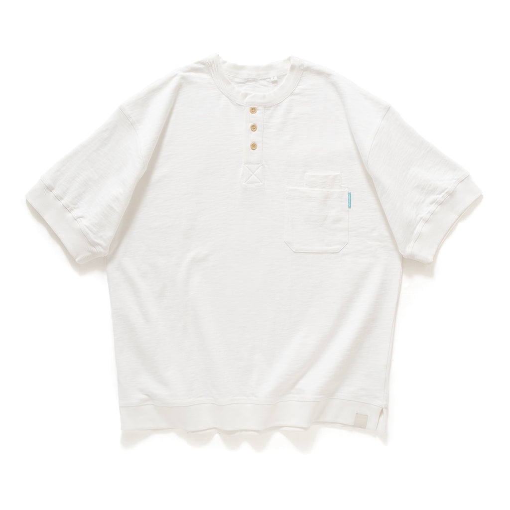 (TP927) Heavyweight Henley Neck Tee