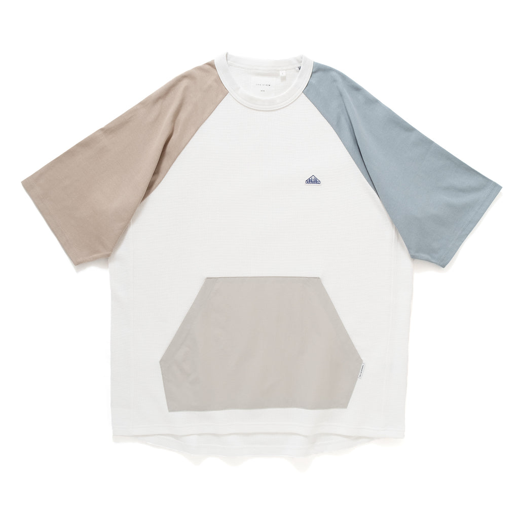 (TP974) Colorblock Waffle Raglan Tee