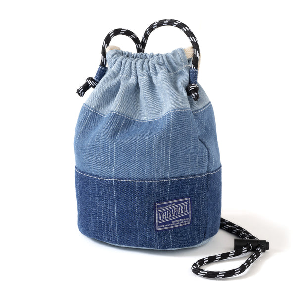 (YB319) Patchwork Drawstrings Shoulder Bag