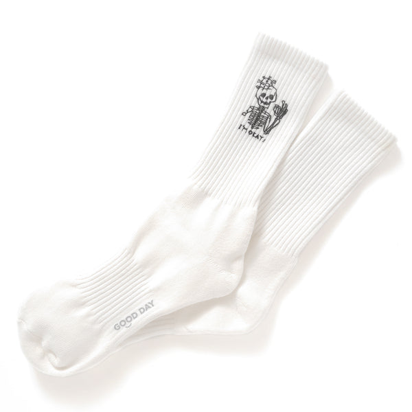 (ZA073) "I'M OKAY!" Graphic Socks