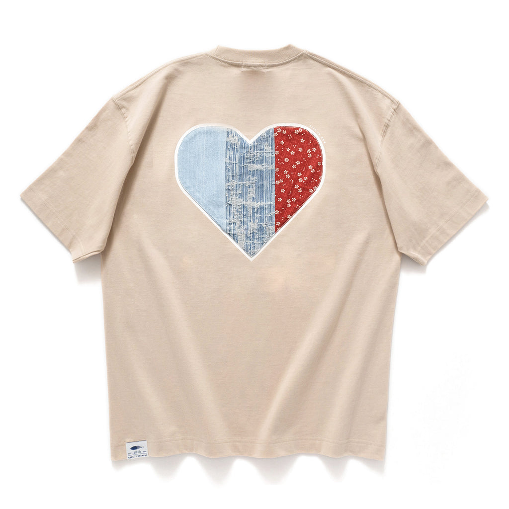(ZT1024) Heart Shape Patchwork Tee