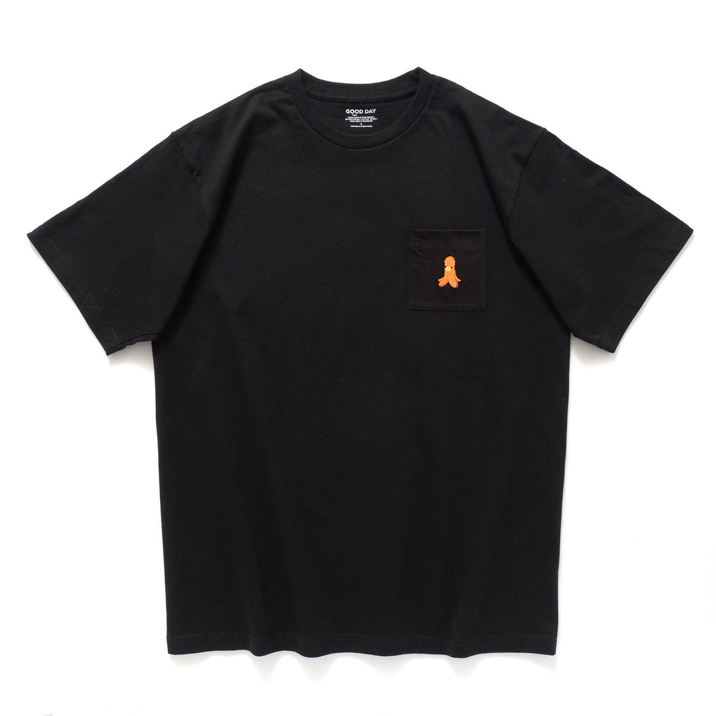 (ZT1047) Octopus Sausage Emberiodery Pocket Tee
