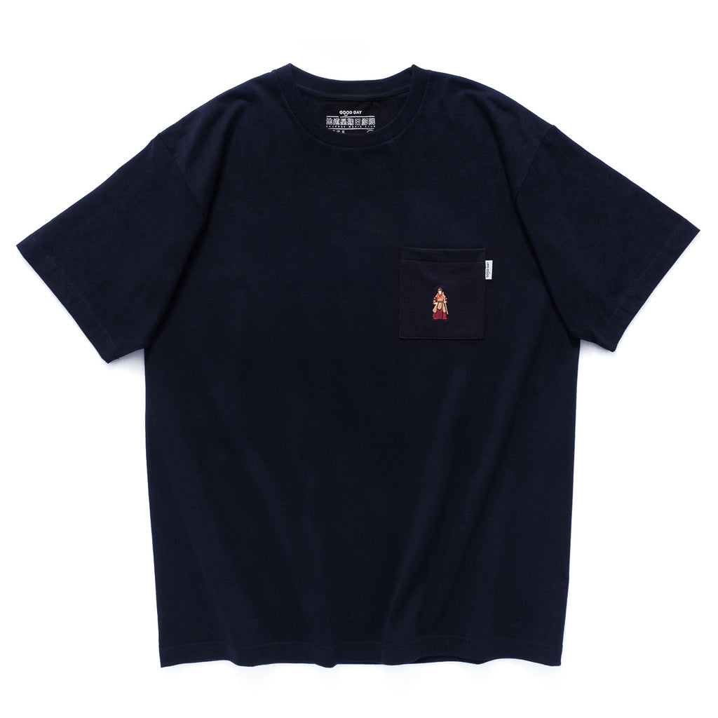 (ZT1080) HK Movie Club Embroidery Pocket Tee