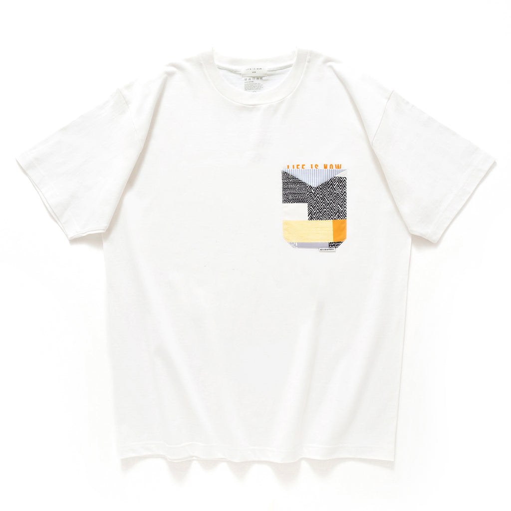 (ZT1094) Embroidery Patchwork Pocket Tee