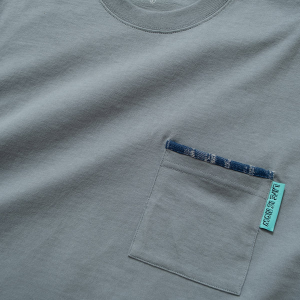 (ZT949) The Darkest Night Patchwork Pocket Tee