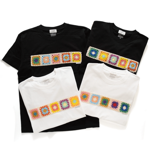 (ZT1263) Crochet Panel Tee