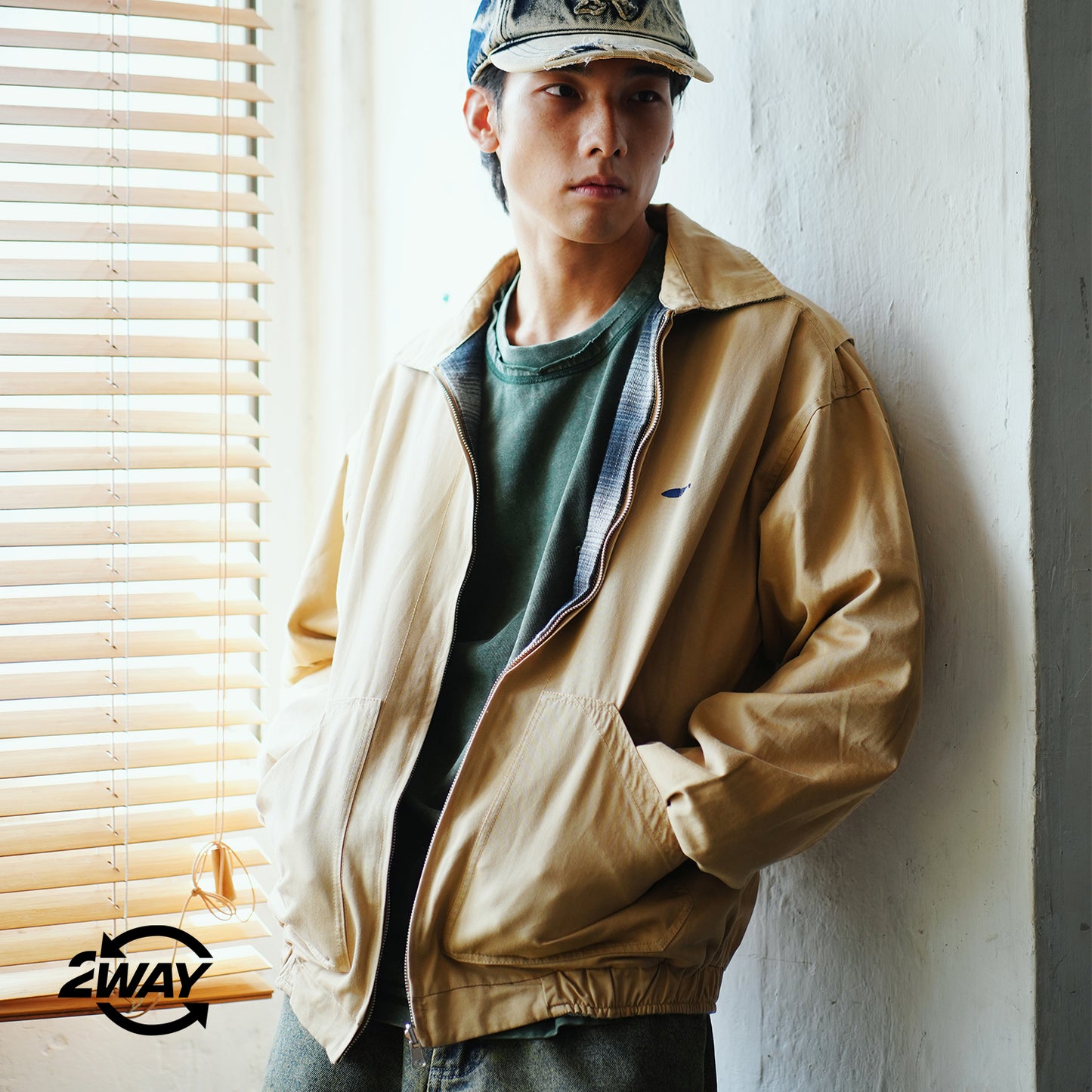 (JK406) 2 Face Harrington Jacket