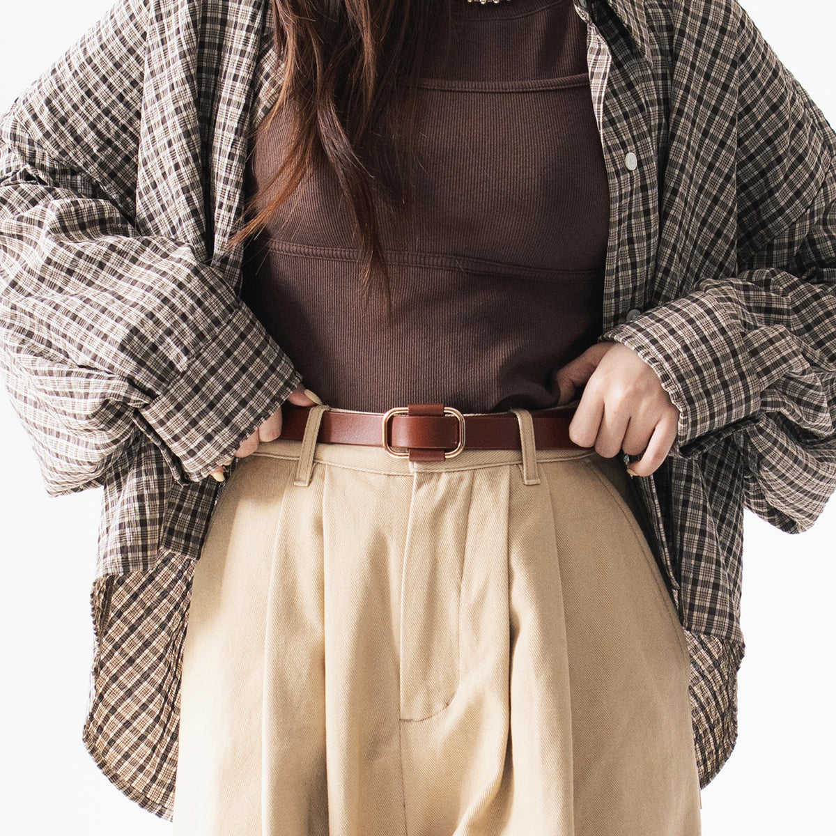 (BE569) Leather Easy Belt