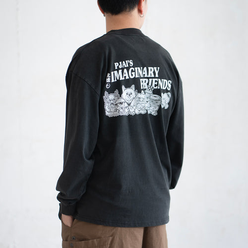 (EX613) Parade Graphic Washed Long Sleeve Tee