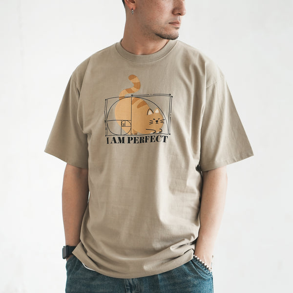 (ZT1214) Golden Ratio Perfect Meow Graphic Tee