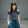 (TP1599) Washed Cropped Tee
