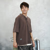 (TP1600) Washed Baseball Collar Tee