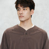 (TP1600) Washed Baseball Collar Tee