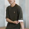 (TP1612) Layered Sleeve Embroidery Tee