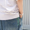 (YT1678) Border Drawstrings Pocket Tee