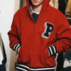 (JK429) College Hooded Zip Up