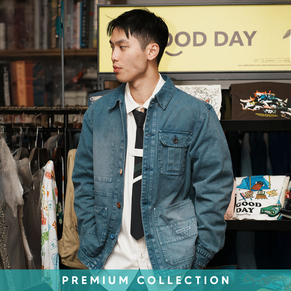 (JK423) Washed Work Jacket