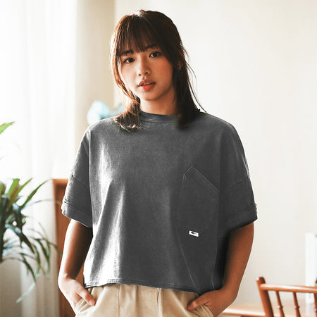 (TP1339) Garment Dye Wash Pocket Tee