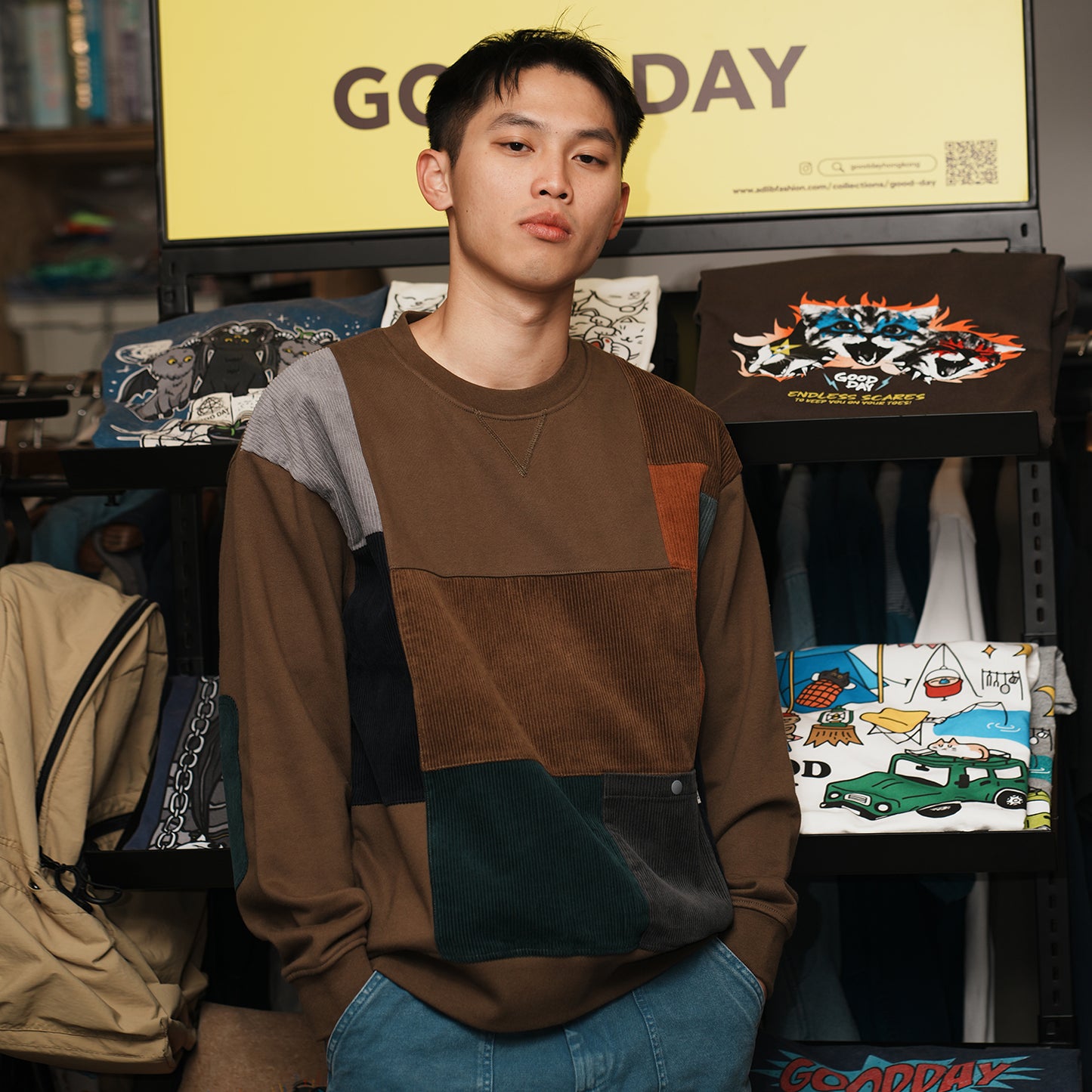 (SW525) Patchwork Sweater