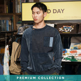 (SW518) 藍染襤褸衛衣